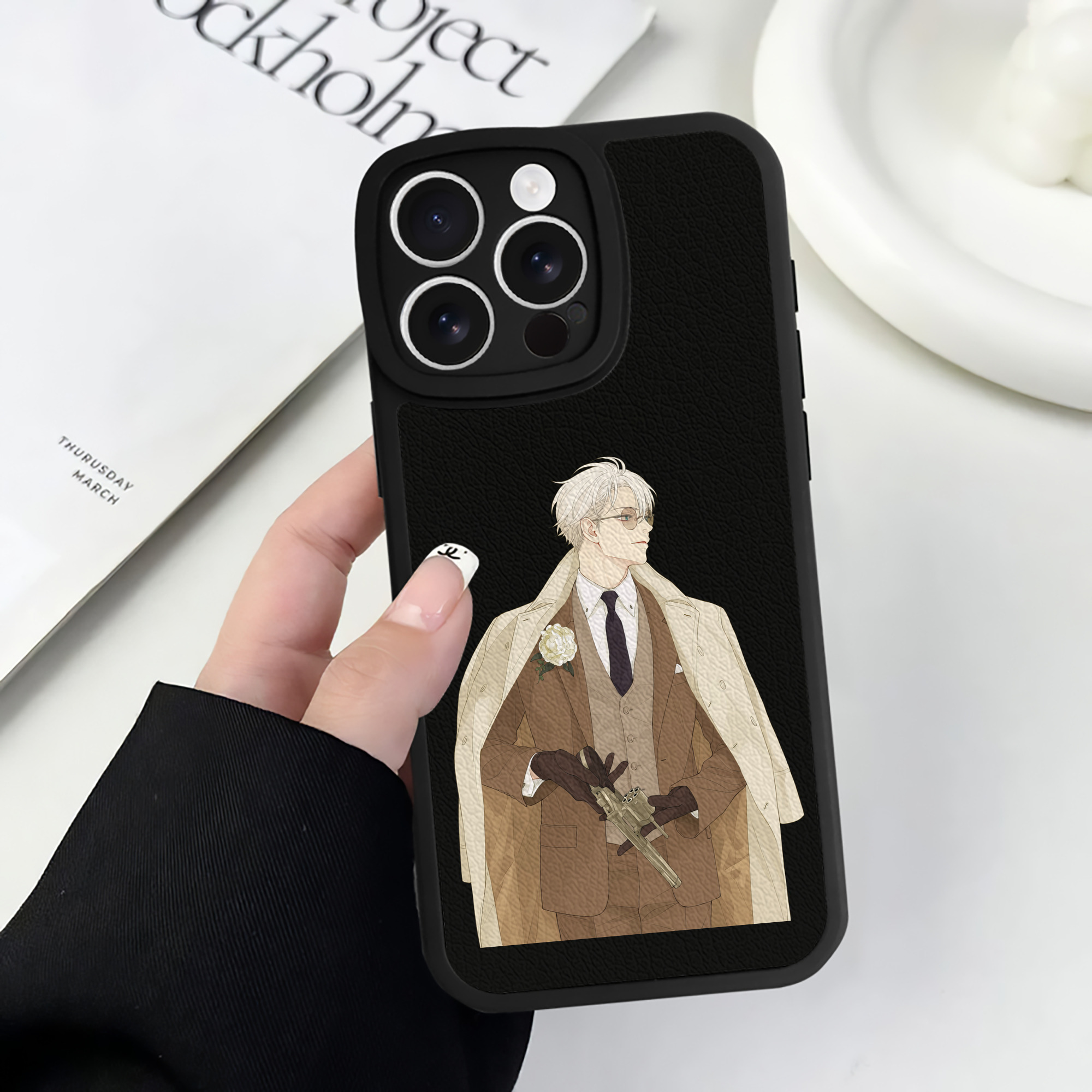 （画像用） 呪術廻戦 Jujutsu Kaisen 【iPhone 16シリーズ対応】シリコンスマホケース（レザー調） 材質：シリコン